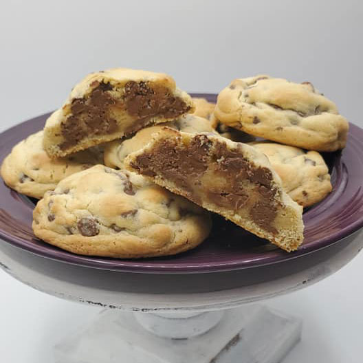 Nutella stuffed chocolate chip cookie